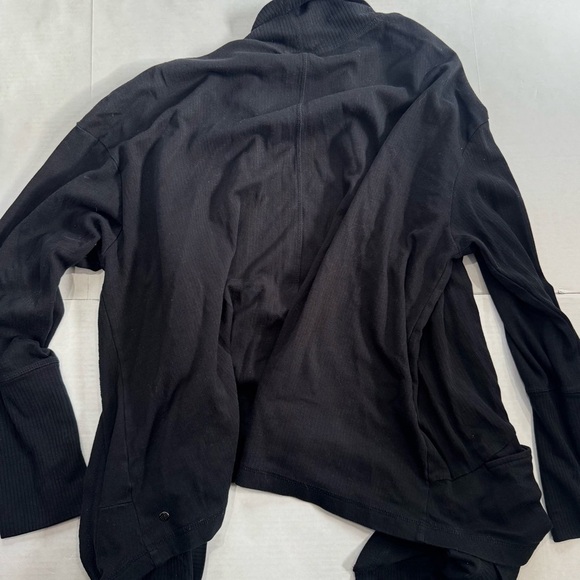 Zella ribbed slouchy open cardigan sweater with pockets - Picture 4 of 5